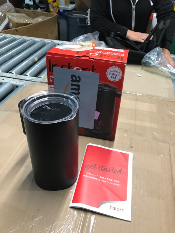 Photo 3 of **FOR PARTS ONLY**(READ NOTES)
Instant Pot Milk Frother, 4-in-1 Electric Milk Steamer, 10oz/295ml Automatic Hot and Cold Foam Maker and Milk Warmer for Latte, Cappuccinos, Macchiato, From the Makers of Instant 500W, Black