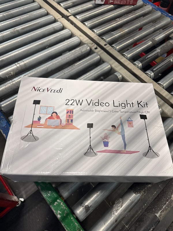 Photo 1 of 2-Pack Photography Lighting Kit, NiceVeedi 22W LED Video Light Kit, 2900-7000K Studio Light with Tripod Stand, 73" Stream Light for Video Recording