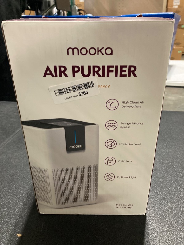 Photo 2 of 
Air Purifiers for Home Large Room Up to 1250 Ft², MOOKA H13 HEPA Air Purifier for Pets Dust Odor Smoke, Aromatherapy Function, Air Cleaner with 15dB Quiet Sleep Mode for Bedroom Office Living Room