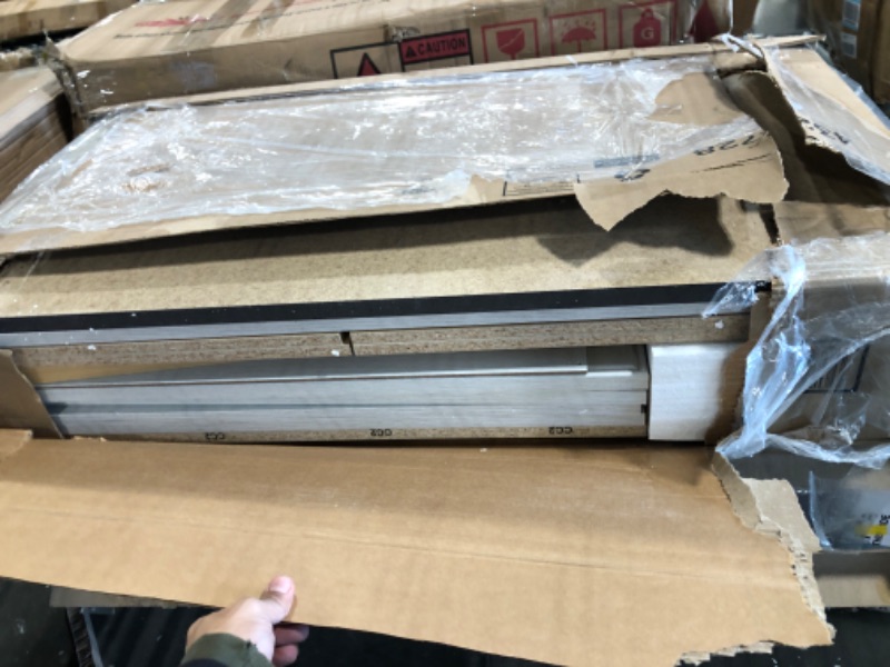 Photo 1 of Sauder Palladia 2 Drawer File Cabinet, Lateral Filing Cabinets for Home Office, Hanging File Folders Organizer, Interlocking Drawers, in Glacier Oak Finish