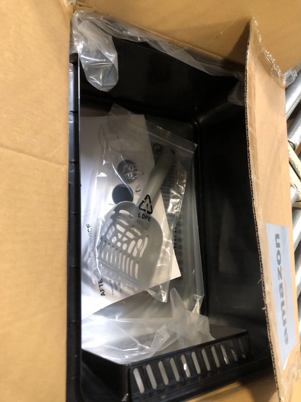 Photo 1 of INZOO Stainless Steel Litter Box, Kitty Litter Box - High Sided, Small Metal Litter Box for Kittens - Easy to Clean, Leak-Proof, Non-Stick, Odor-reducing