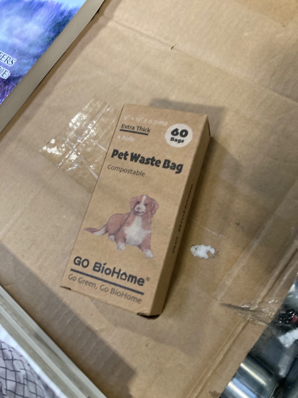 Photo 1 of Poop Bags | 4 Rolls/60 Count, Cornstarch Based | Extra Thicker, Leak Proof, Unscented | ASTM D6400 BPI Certified ? Green?