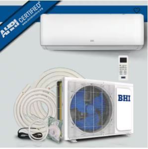 Photo 1 of 12,000 BTU 115-Volt, 17 SEER2, 600 sq. ft. Ductless Mini Split Air Conditioner with Heat Pump, 16.4 ft. (5m) Lineset


