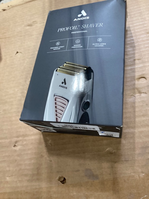Photo 1 of Andis TS-1 17235 Pro Foil Lithium Titanium Foil Shaver, Cord/Cordless, Smooth Shaving Cordless Shaver with Charger, Gray