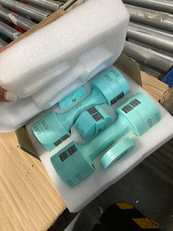 Photo 1 of Adjustable Dumbbells Hand Weights Set: Sportneer 1 Pair 2 4 6 8 10 Lbs Fast Adjust Dumbbell Weight 6 In 1 Free Weights Barbells For Women Men Home Gym Workout Exercise Strength Training 2-5 Lbs Each