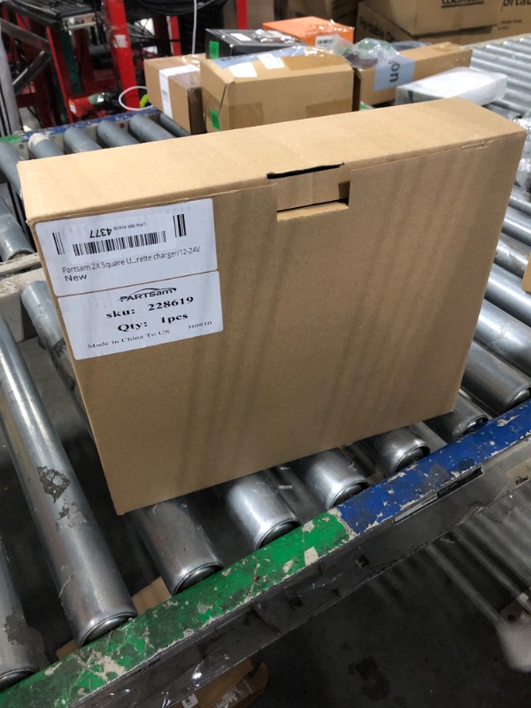 Photo 1 of Partsam LED Magnetic Towing Tail Light Wireless LED Trailer Light Kit Universal Stop Turn Running Backup Reverse Light Red+Clear Lens w/ 7-Pin Plug Dual USB Cable Charger for Trucks Trailers 12-24V