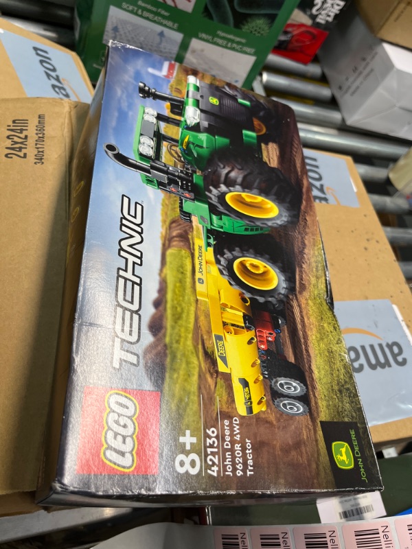 Photo 1 of LEGO Technic John Deere 9620R 4WD Tractor Toy 42136 Building Toy - Collectible Model with Trailer, Featuring Realistic Details, Construction Farm Toy for Kids Ages 8+