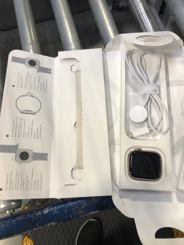Photo 1 of Apple Watch Series 10 [GPS + Cellular 46mm case] Smartwatch with Gold Titanium Case with Starlight Sport Band - M/L. Fitness Tracker, ECG App, Always-On Retina Display, Water Resistant