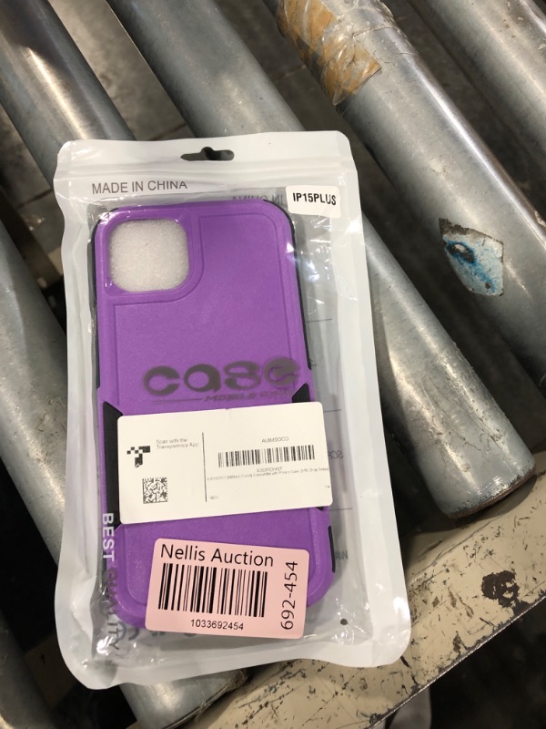 Photo 2 of AUIMSOCO [Military Grade] Compatible with iPhone 15 Plus Case, [15ft. Drop Tested] Protective Case -Purple, Slim & Tough, Pocket-Friendly