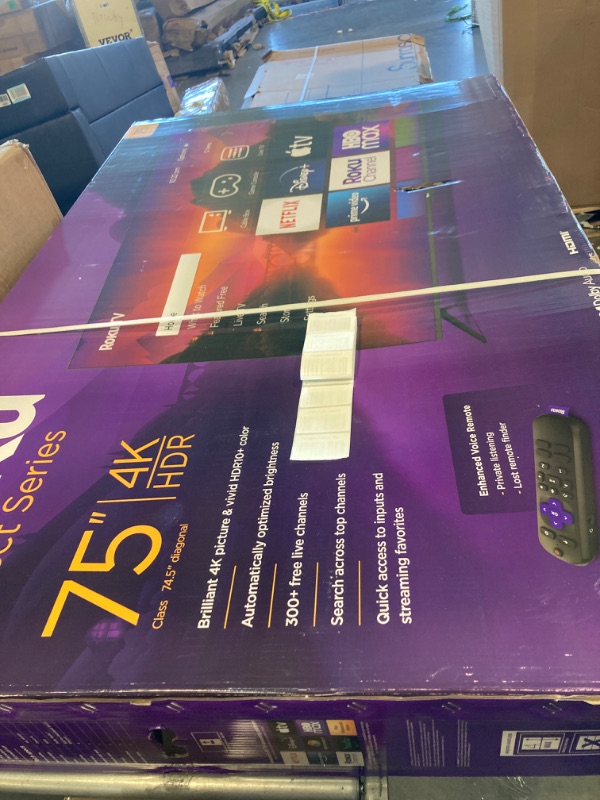 Photo 2 of ***BRAND NEW / FACTORY SEALED***75" Class Select Series 4K Smart RokuTV ***TRUCK NEEDED***