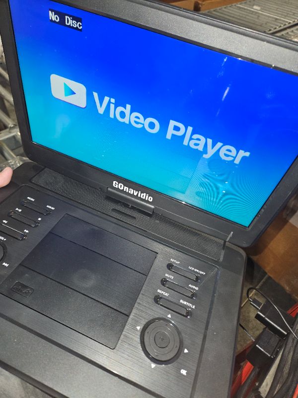 Photo 2 of **USED**
 GOnavidio 17.9" Portable DVD Player with 15.6" Large Screen 5 Hours Battery, Support HDMI Input, Sync TV/Projector, 1600x900, USB SD Card, Last Memory, Region Free