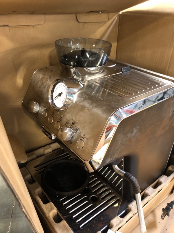 Photo 3 of ***LEAKS***PARTS ONLY***De'Longhi La Specialista Arte Evo Espresso Machine with Cold Brew, Manual Milk Frother, Barista Kit for Latte, Cappuccino, Built-in Grinder, EC9255M
