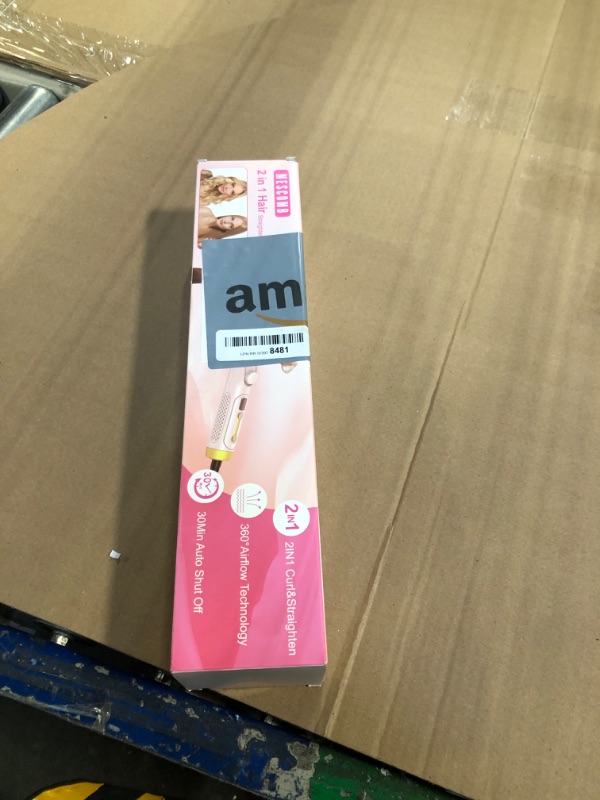 Photo 1 of MESCOMB 360° Airflow Styler Curling Iron - 1 Inch Hair Straightener and Curler 2 in 1 with Vented Cool Air to Lock in Style, Flat Iron Curling Wand for Short Hair, Adjustable Temp, Dual Voltage