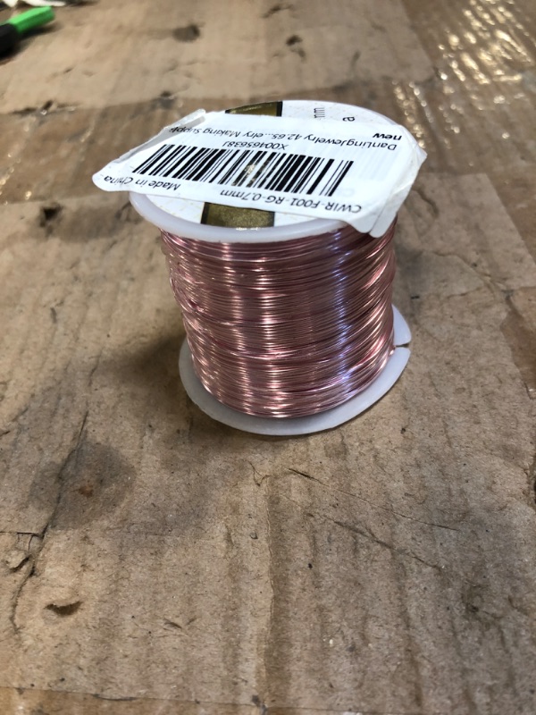 Photo 2 of 20 Gauge Jewelry Wire, Anezus Craft Wire Tarnish Resistant Copper Beading Wire for Jewelry Making Supplies and Crafting (Rose Gold, 30 yards /25 meters)