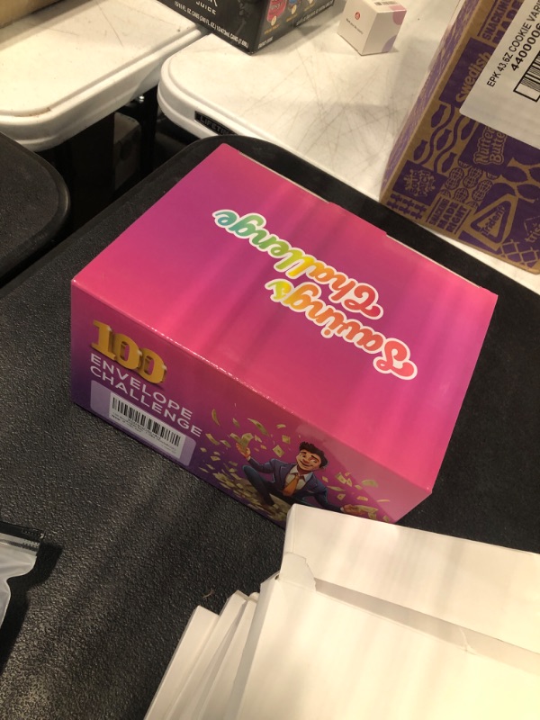 Photo 1 of 100 Envelopes Money Saving Challenge Box, Save 5050 Dollars in 100 Days Envelopes & Organizer Challenge with DIY Box, Tiktok Money Saving 100 Envelopes for Cash Challenge, Money Gift Idea (Rainbow)
