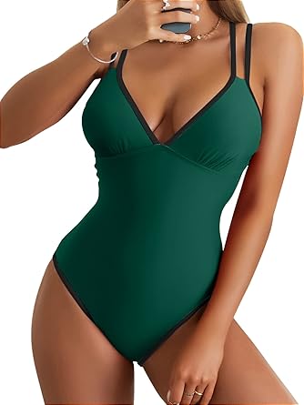 Photo 2 of ** similar image** Black*** B2prity Women One Piece Swimsuit Tummy Control Swimwear V Neck Bathing Suit