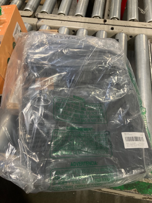 Photo 2 of StorageWorks Closet Storage Bins with Clear Window and 2 Handles, Foldable Clothing Bins for Shelves, Extra Large Fabric Organizer, Black, 3 Pack