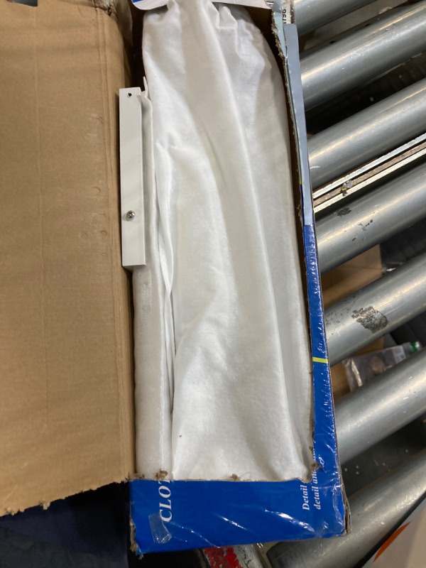 Photo 1 of ZdwCyl Clothes Drying Rack,Laundry Drying Rack Wall Mount, Wall Mounted Clothes Rack,Retractable,Collapsible(Tri-Fold),Drying Rack Clothing,can Fold Upward & Left & Right,Space Saver, White Color