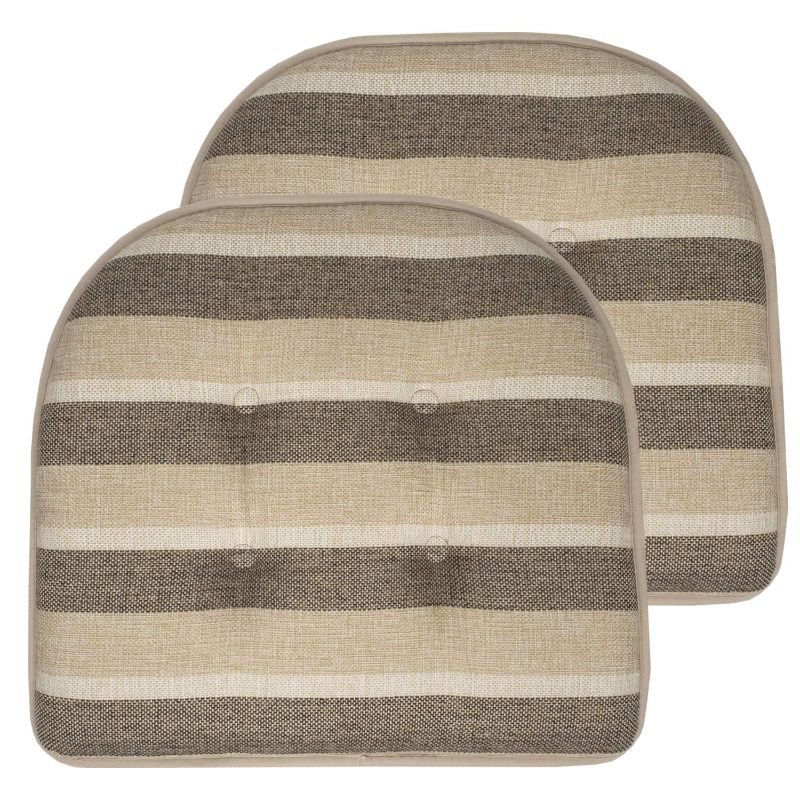 Photo 1 of *** 6 PCS  *** Sweet Home Collection Bradford Stripe Dining Cushion