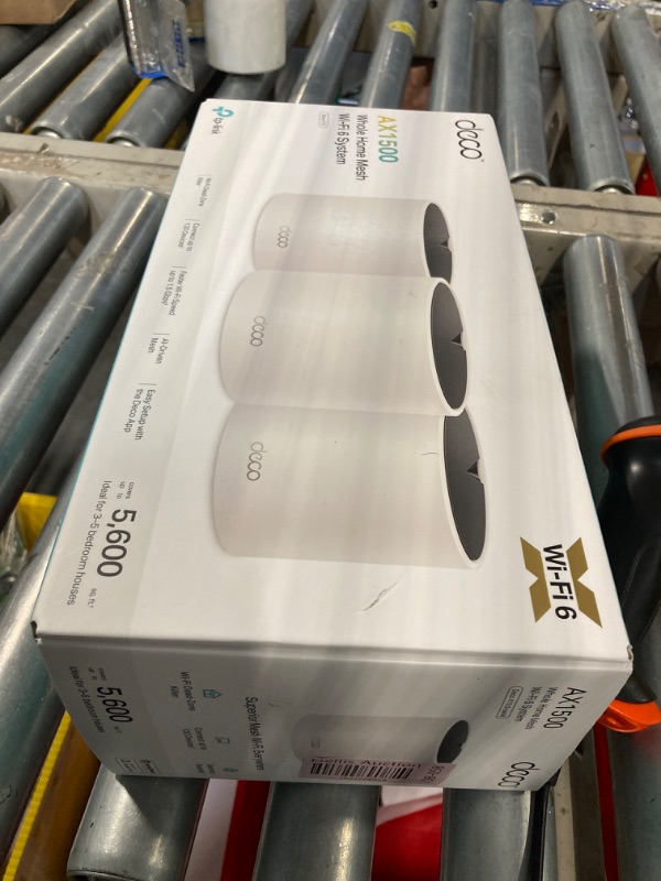 Photo 8 of ***ONE PART DOES NOT WORK***
TP-Link Dual-Band AX1500 WiFi 6 Mesh Wi-Fi System (Deco X15) | Replaces Routers and Extenders | Covers up to 5,600 sq.ft. | 2 Gigabit ports per unit, supports Ethernet Backhaul | 2024 Release (3-Pack)