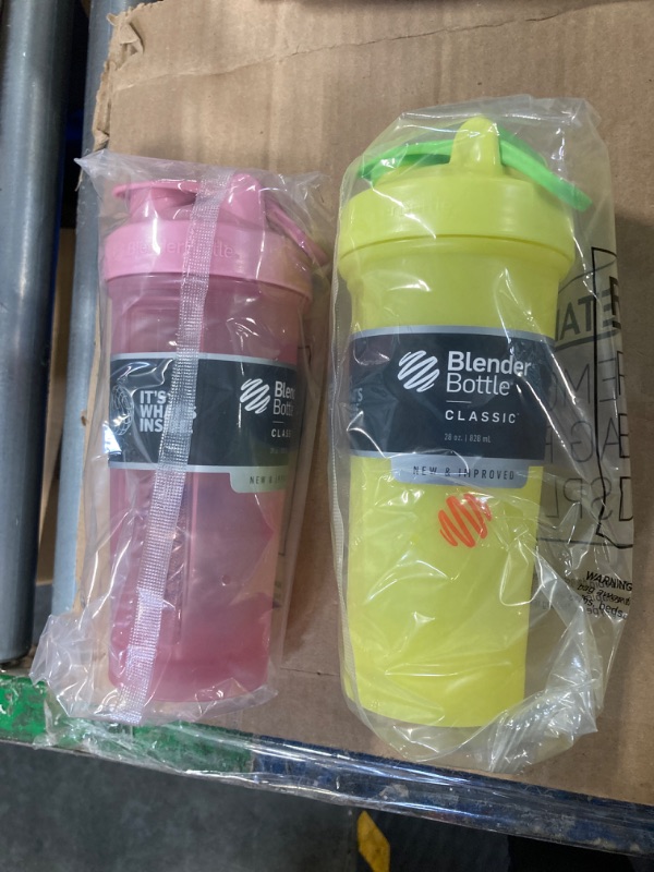 Photo 2 of ***DIFFERENT COLOR*** 
BlenderBottle Classic V2 Shaker Bottle Perfect for Protein Shakes and Pre Workout, 28-Ounce, Colors May Vary, 2 Pack