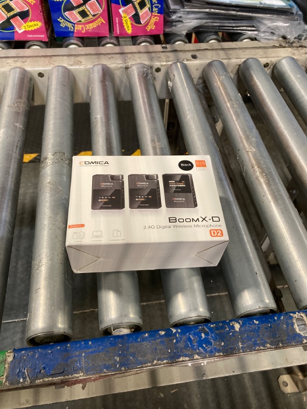 Photo 1 of comica Wireless Lavalier Microphone, BoomX-D2 2.4G Compact Wireless Lapel Microphone System with 2 Transmitter and 1 Receiver,Lav Mic for Smartphone Camera Podcast Interview YouTube Facebook Live