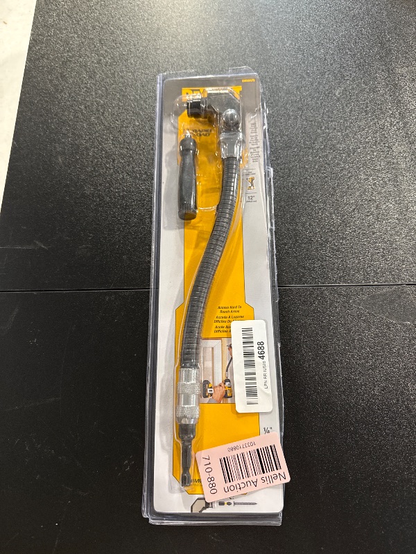 Photo 1 of DEWALT Right Angle Attachment, Flex Shaft, Drill Attachment, 12-Inch (DWARAFS)