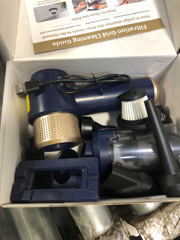 Photo 1 of ****USED****JONYJ Handheld Car Vacuum Cleaner, 16000PA Car Vacuum Portable Cordless, 2 in 1 Vacuum Cleaner and Air Duster with LED Light, Multi-Nozzles, 120W High Power Hand Held Vacuum for Car, Pet, Home, Office