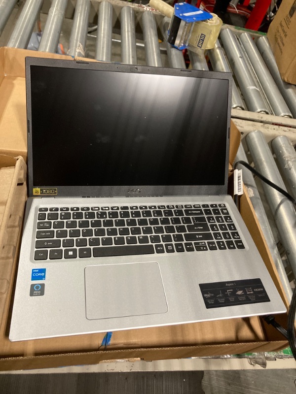 Photo 3 of Acer Aspire 5 15 Slim Laptop 15.6" FHD 1920x1080 IPS Touch Intel Core i5-13420H Intel UHD Graphics 16GB LPDDR5 512GB Gen 4 SSD Wi-Fi 6 Backlit KB Protective Sleeve A515-58PT-50UJ