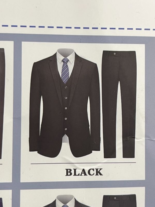 Photo 1 of 
NO WHITE SHIRT****Men's Slim Fit Suit, black 