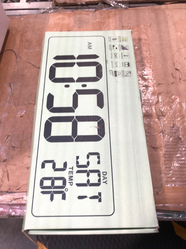 Photo 1 of TXL 17.2'' Bluetooth Large LED Digital Wall Clock, Large Display Date and Temperature,Count Up/Down Timer Clock with Remote Control, Adjustable Brightness Alarm Clock for Home, Office, Gym, Elderly