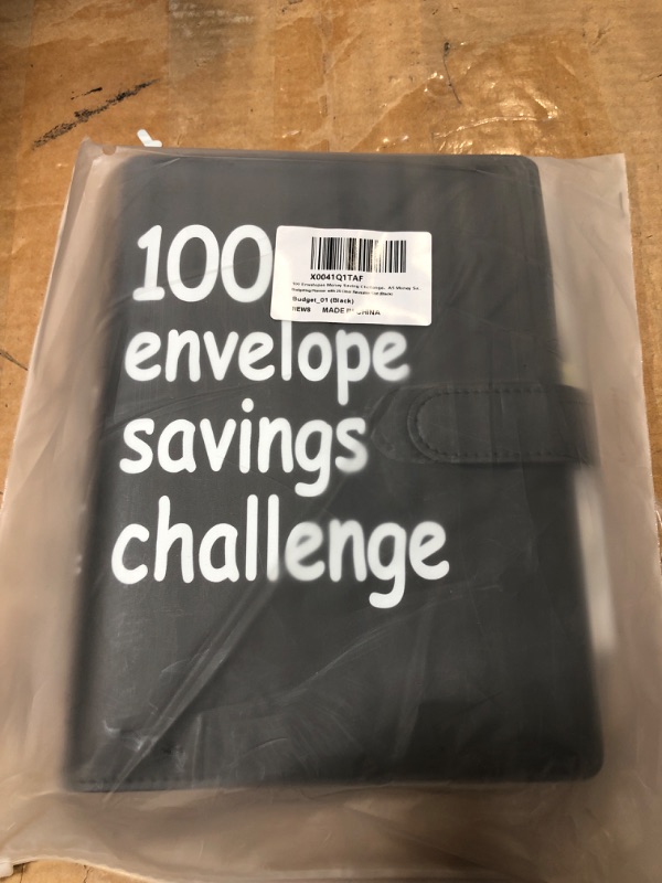 Photo 2 of 100 Envelopes Money Saving Challenge?A5 Money Saving Binder with Cash Envelopes?Easy and Fun Way to Save $5,050,Budget Book Binder for Budgeting Planner with 25 Clear Reusable Slot (Black)