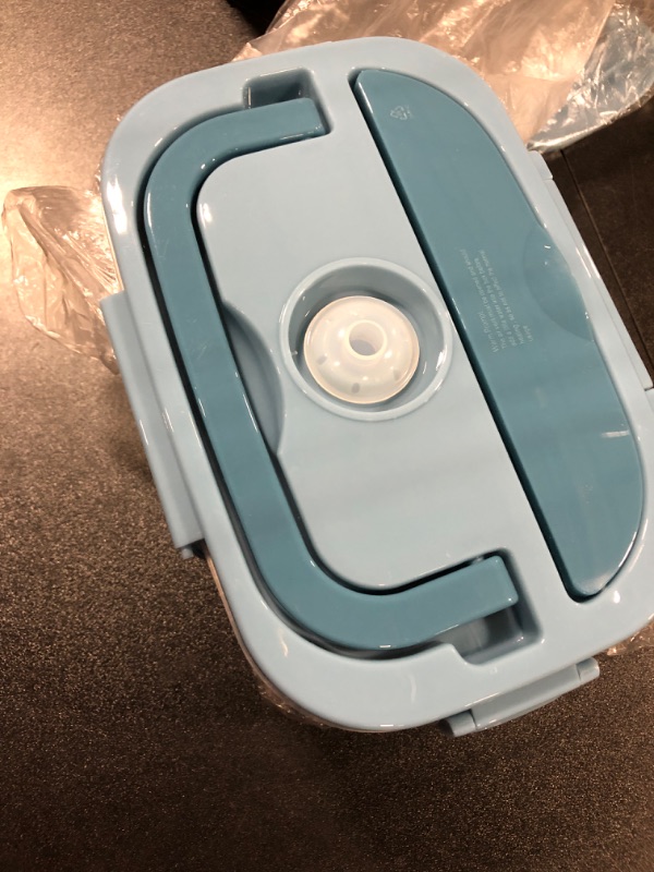 Photo 1 of ***USED***LATCH BROKEN****Monteka Electric Lunch Box Food Heater - Leakproof Portable Food Warmer heated lunch box for adults for Car/Home/Truck with 1.5L Removable Stainless Steel Container, 12V/24V/110V, Blue