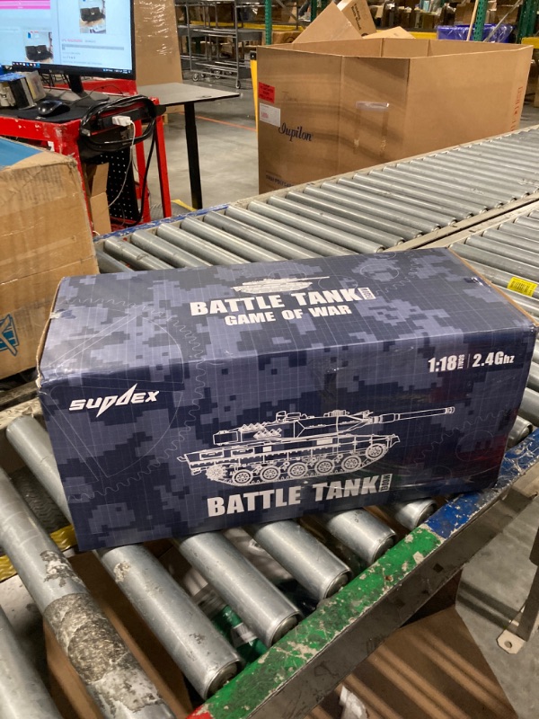 Photo 1 of Supdex 1:18 RC Tank, 2.4Ghz M1A2 Abrams Remote Control Tank Model Toys, 15 Channel Battle Army Tank with Smoke, Light and Sound, Military RC Vehicle for Adult and Kid That Shoots BBS and Water Bombs