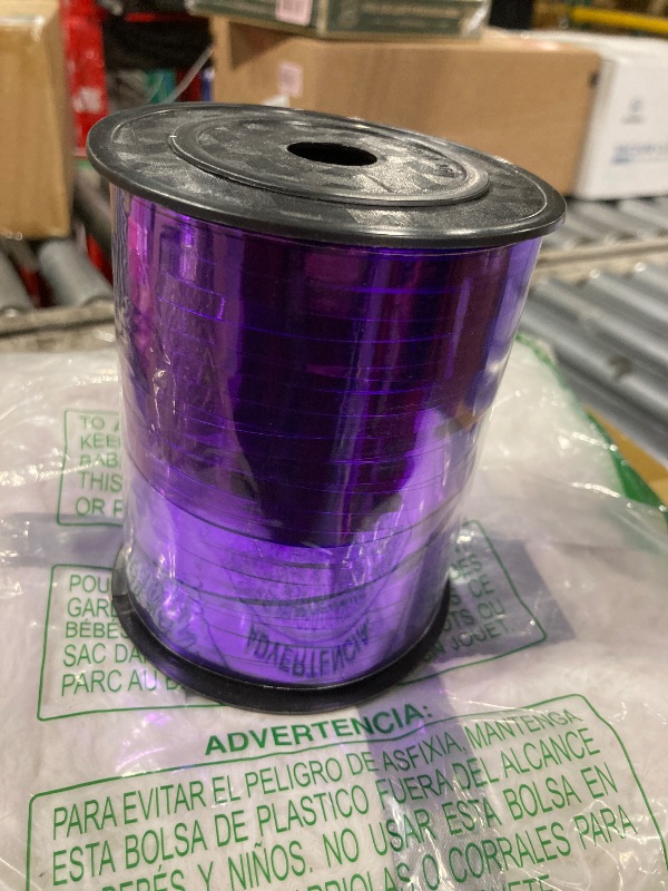 Photo 1 of TONIFUL 500 Yards Curling Ribbon-Balloon Ribbon-Shiny Purple Metallic Ribbon-Balloon String for DIY Decor,Gift Wrapping,Ribbons and Bows for Christmas New Year Birthday Gifts Graduation Supplies