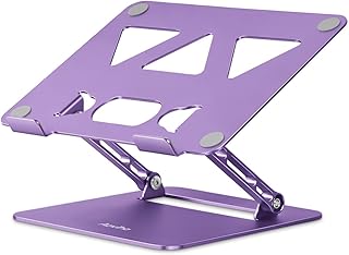 Photo 1 of Aoviho Adjustable Laptop Stand for Desk,Portable Laptop Stand Holder and Riser,Foldable Aluminum