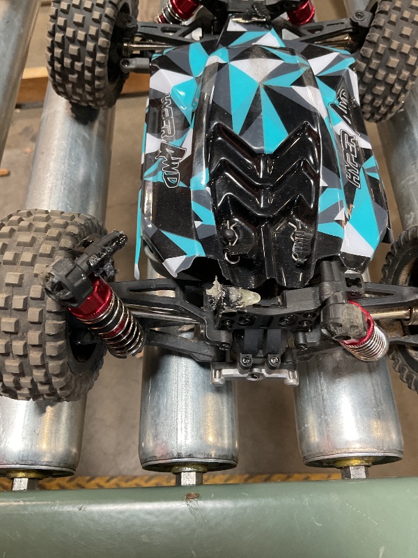 Photo 2 of *SEE PICTURE FOR DETAILS OF THE DAMAGE* HYPER GO H16PL 1/16 RTR Brushless RC Buggy, Fast RC Cars for Adults, Max 38 mph RC Truck, 4WD High Speed Racing RC Car with 2S 2000 mAh Battery for RC Basher