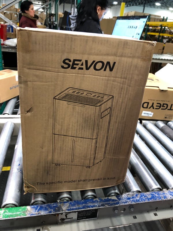 Photo 1 of 1500 Sq.ft Dehumidifier for Basement, SEAVON 21 Pint Dehumidifiers with Drain Hose for Home Large Room Bedroom Bathroom, Powerful Moisture Removal, Smart Humidity Control & Display, 24H Timer, 3 Modes