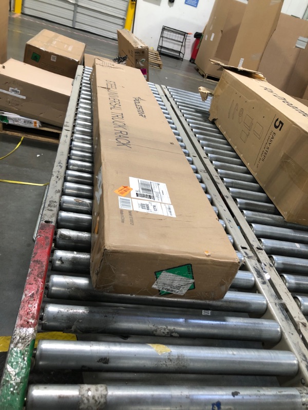 Photo 1 of POLESTAR Steel Truck Ladder Rack, 1000lbs Loading Capacity Universal Truck Bed Rack, 45 to 66 inch Adjustable Non-Drilling Pickup Trailer Ladder Rack for Pickup Truck Kayak, C-Clamp Design