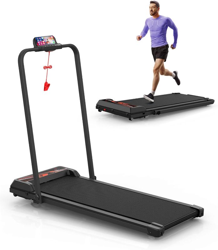 Photo 1 of 2 in 1 Portable Treadmill and Walking Pad for Home/Office, Foldable with Remote Control, APP, and LED Display ***The product has a different design than the reference image***