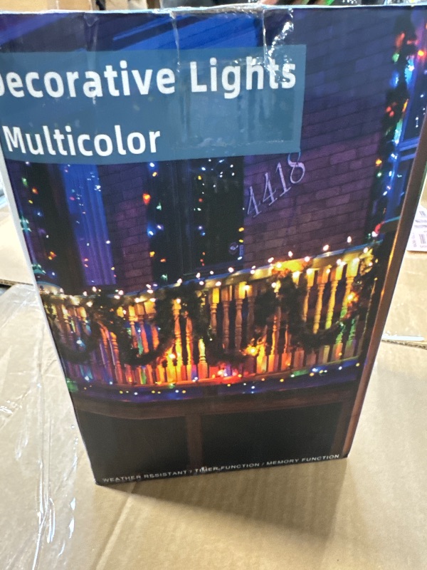Photo 2 of 1500 LED 492FT Christmas Lights Outdoors, Green Wire LED String Lights with Timer Memory, Christmas Tree Lights for Indoor Outdoor Christmas Decorations Party Xmas Wedding Garden Patio (Multicolor)