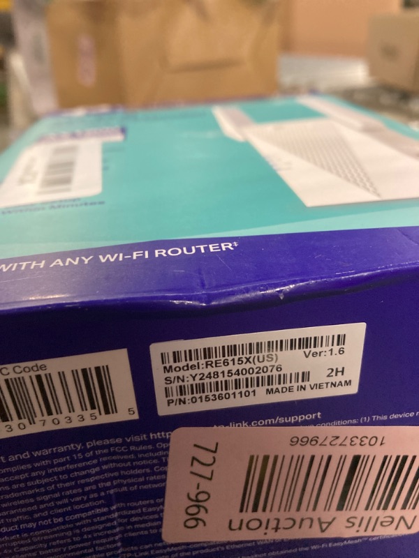 Photo 1 of TP-Link AX1800 WiFi 6 Range Extender with Ethernet Port | Internet Signal Booster for Home | Dual-Band Wireless Repeater Amplifier | Access Point Mode | APP Setup | OneMesh Compatible (RE615X)