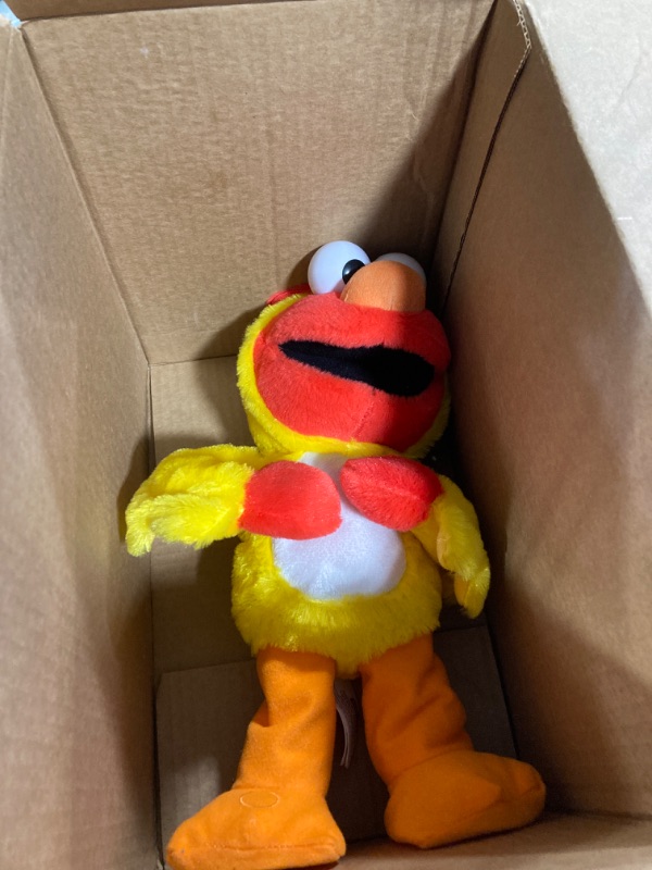 Photo 3 of Just Play Sesame Street Chicken Dance Elmo Feature 13 Inch Plush, Interactive Singing and Dancing Plush, Stuffed Animal. Kids Toys for Ages 2 Up