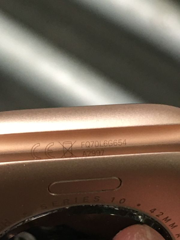 Photo 1 of ***watch locked, need unlock service before use*** Apple Watch Series 10 [GPS 42mm case] Smartwatch with Rose Gold Aluminium Case with Plum Sport Loop. Fitness Tracker, ECG App, Always-On Retina Display, Carbon Neutral