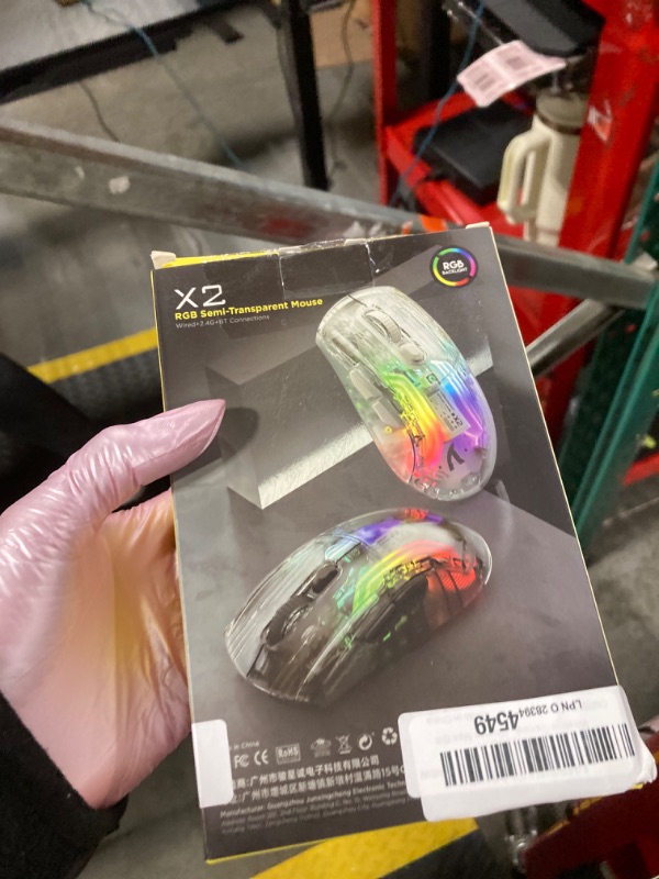 Photo 1 of Wireless Gaming Mouse Transparent Bluetooth Dual Mode Clear RGB Lighting Mechanical Ergonomic Rechargeable Silent Quiet for PC Laptop Computer Macbook Air/Pro Tablet PS4 PS5 Xbox Steam Women Men Gift