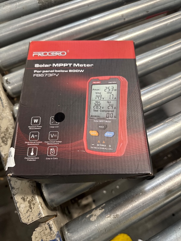 Photo 1 of FrogBro Upgrade Solar Panel Tester Meter Photovoltaic Multimeter 800W, Solar MPPT Meter with Large Ultra Clear LCD, Smart MPPT Open Circuit Voltage Troubleshooting Utility Tool for Solar PV Testing