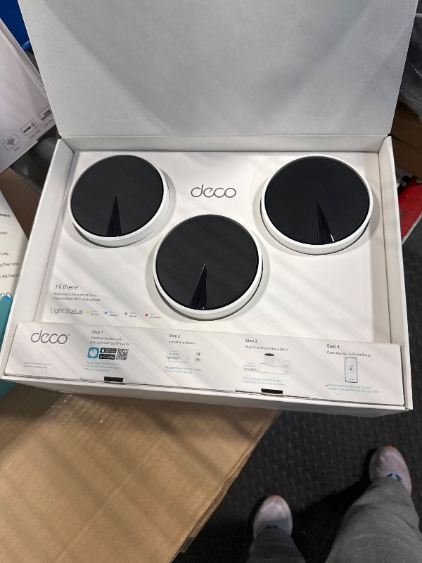 Photo 1 of TP-Link Deco AX3000 WiFi 6 Mesh System(Deco X55) - Covers up to 6500 Sq.Ft. , Replaces Wireless Router and Extender, 3 Gigabit ports per unit, supports Ethernet Backhaul (3-pack)