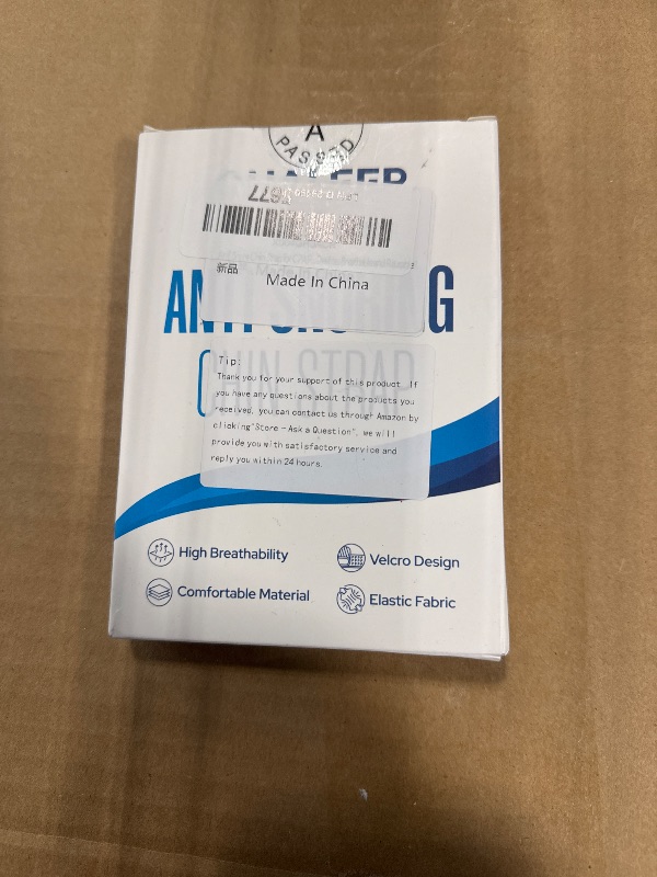 Photo 1 of Anti Snore Chin Strap for CPAP Users, Snore Stopper with Adjustable Velcro, Chin Strap for Sleeping Comfortable Stop Snoring Solution, Anti Snoring Devices Breathable and Reusable, Black, M