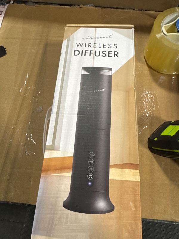 Photo 1 of The AirScent Wireless Essential Oil Diffuser - Waterless Diffuser for Aromatherapy Oils - 100mL Capacity - 1000 Sq Ft Coverage - Smokey Black Aromatherapy Oil Diffuser for Homes, Offices & Hotels