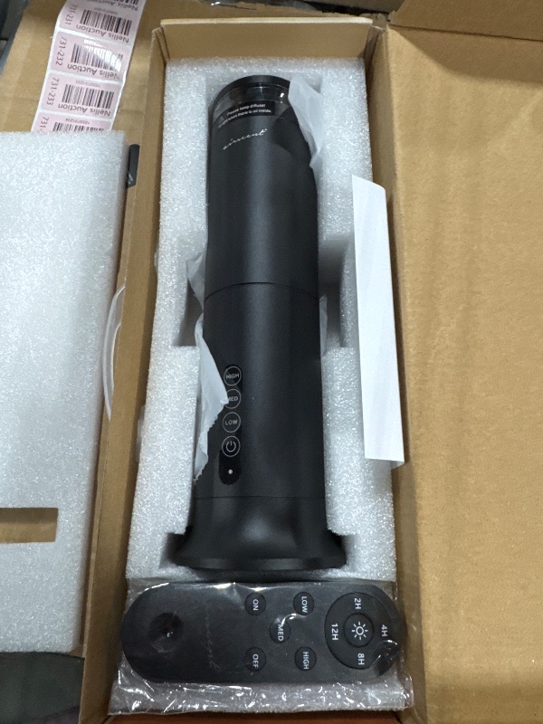 Photo 1 of The AirScent Wireless Essential Oil Diffuser - Waterless Diffuser for Aromatherapy Oils - 100mL Capacity - 1000 Sq Ft Coverage - Smokey Black Aromatherapy Oil Diffuser for Homes, Offices & Hotels